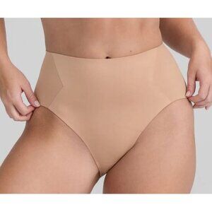 Honeylove Cross Over Brief Women Size XS NWT Sand Mid Waist Comfort Side Panels